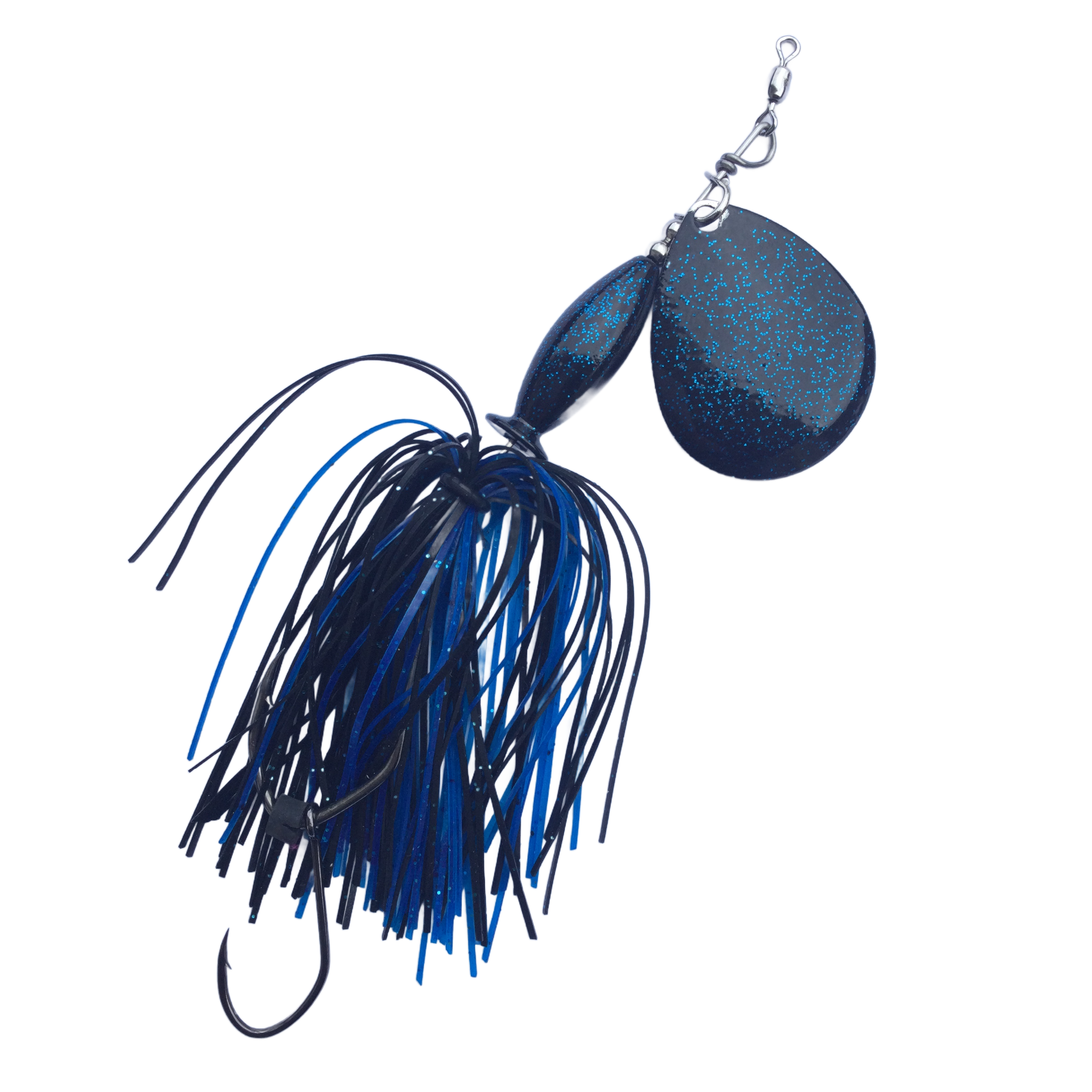 Black and Blue Spin Doctor - Bass Fishing Spinner