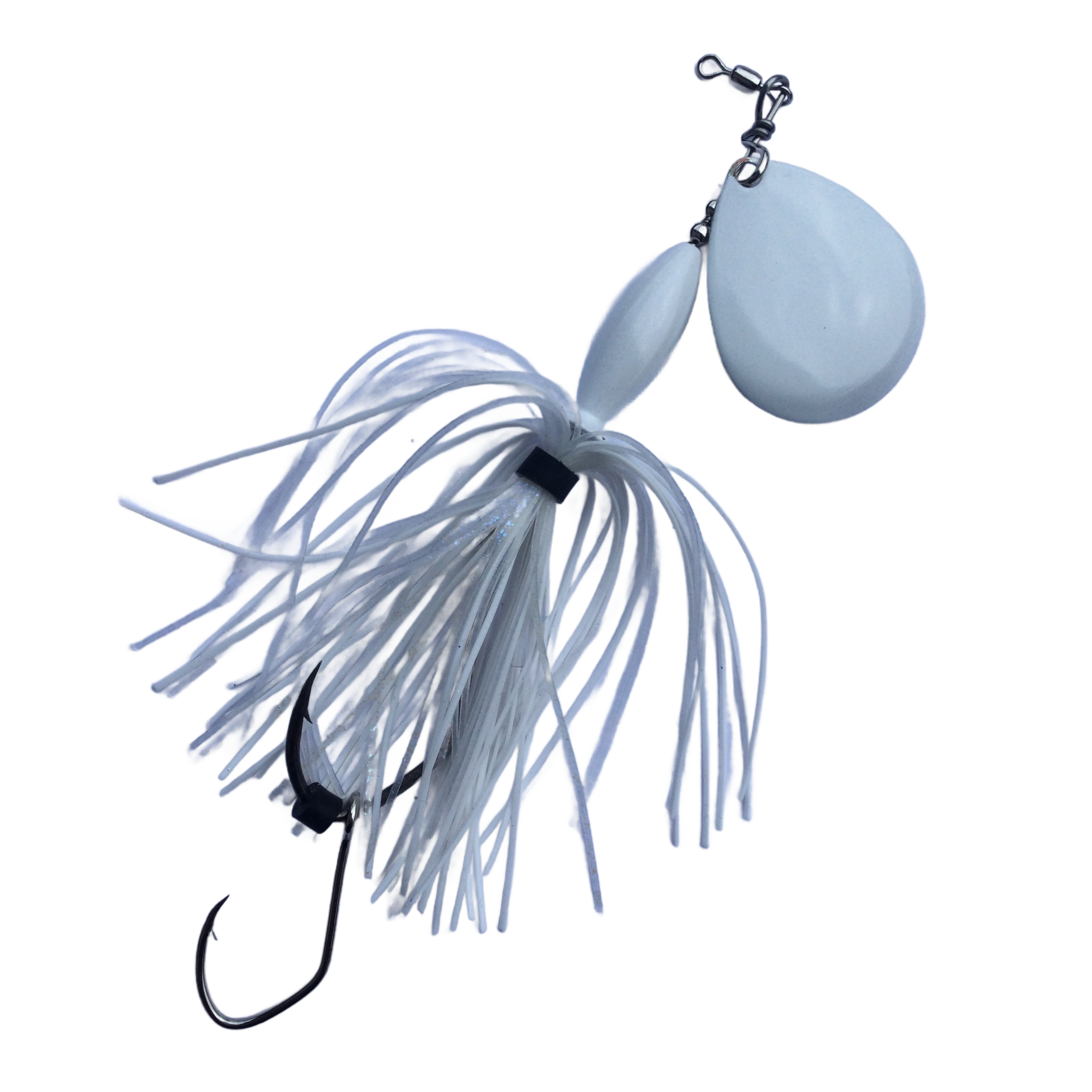 White Spin Doctor - Bass Fishing Spinner