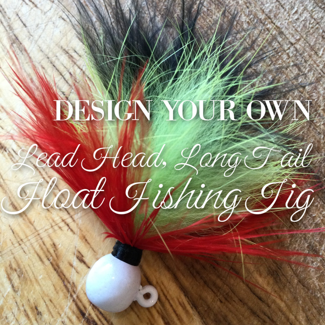 Custom Made Float Fishing Jigs *4 Pack- Lead Head Long Tail