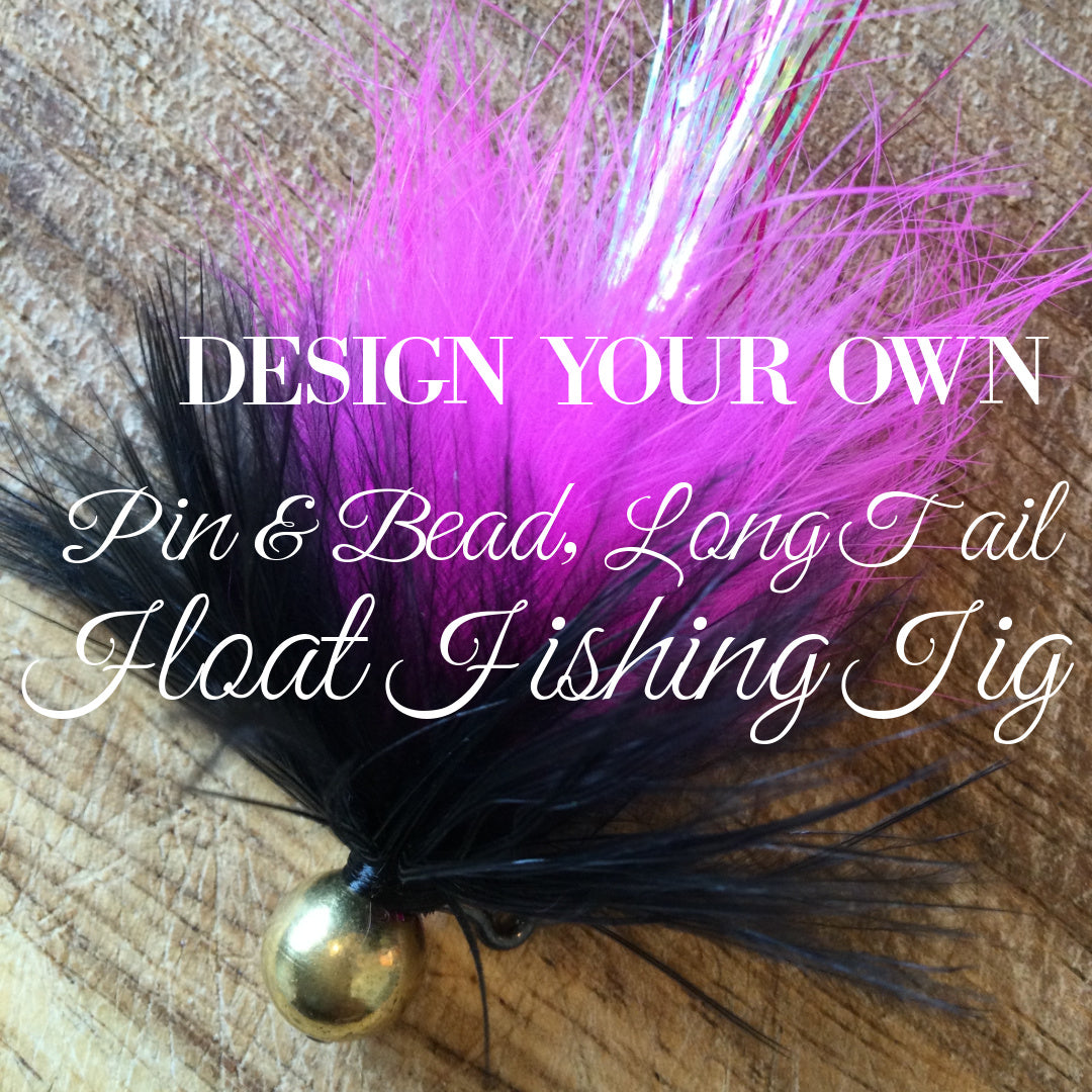 Custom Made Float Fishing Jigs *4 Pack- Pin and Bead Long Tail