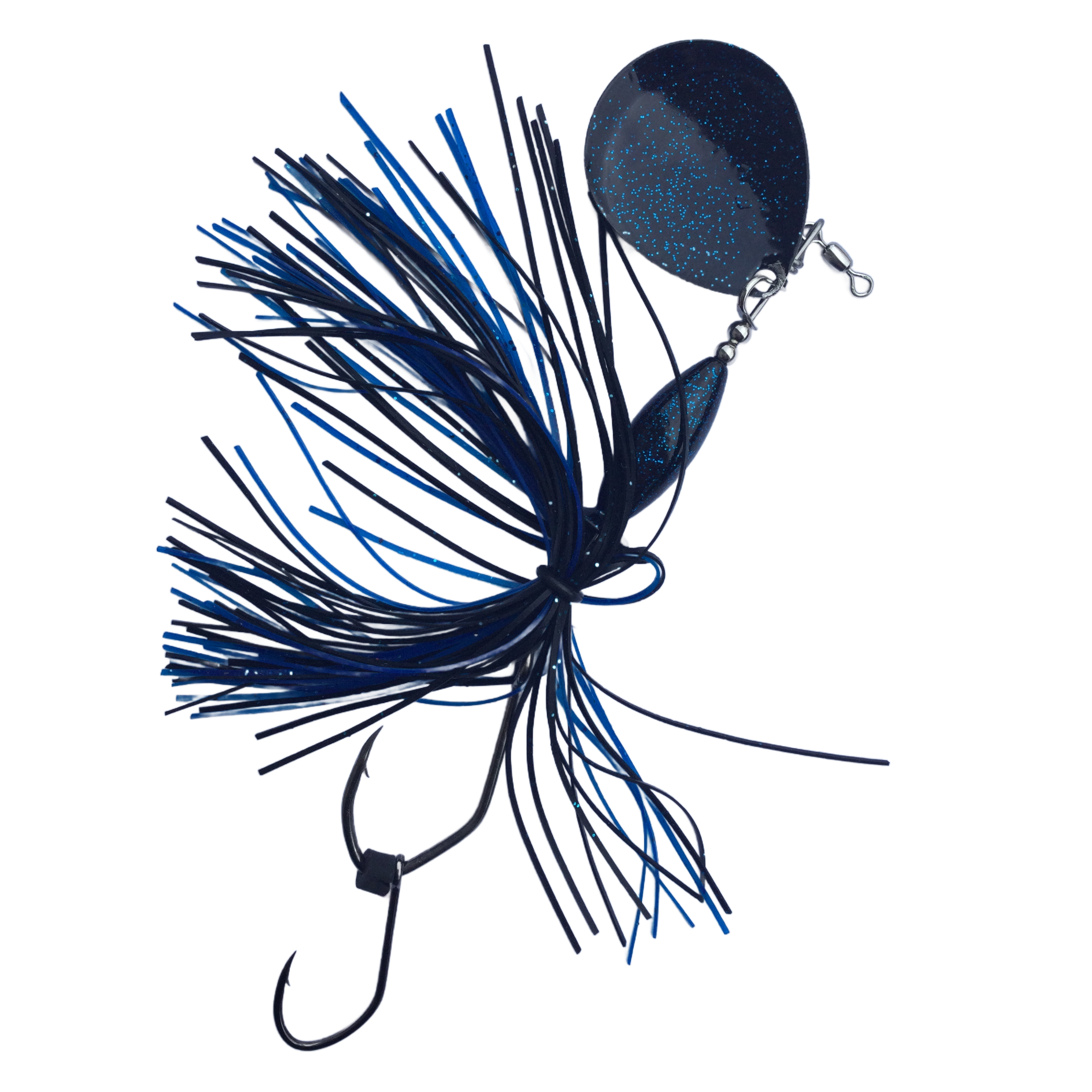 Black and Blue Spin Doctor - Bass Fishing Spinner