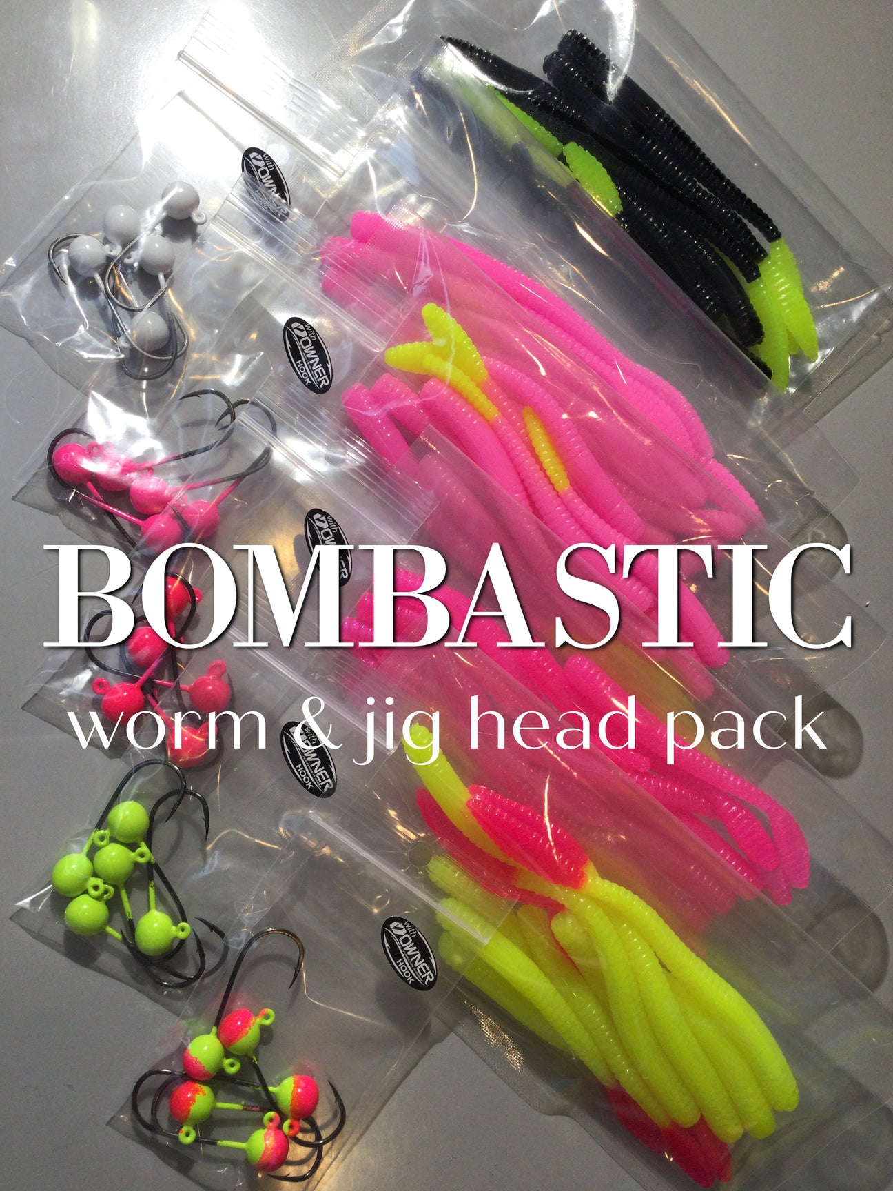 BOMBASTIC Worm and Jig Head Pack