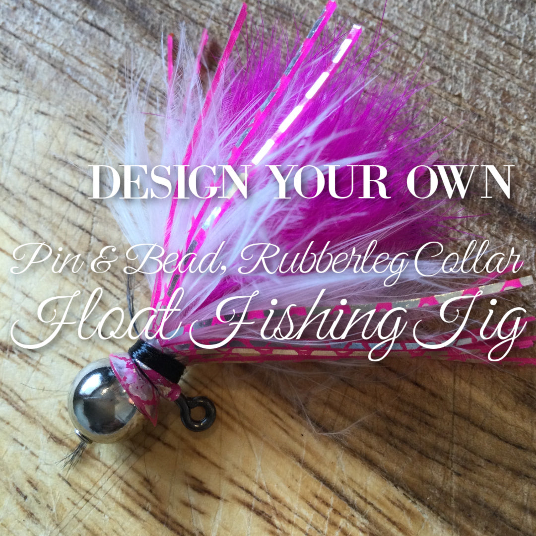 Custom Made Float Fishing Jigs *4 Pack- Pin and Bead Long Tail