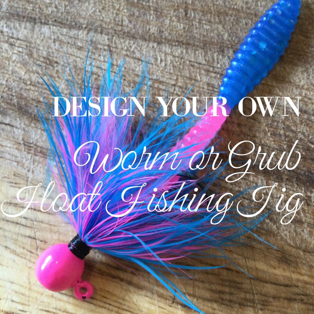 Leg Colla Custom Made Float Fishing Jigs *4 Pack- Pin and Bead, Rubber Leg Colla