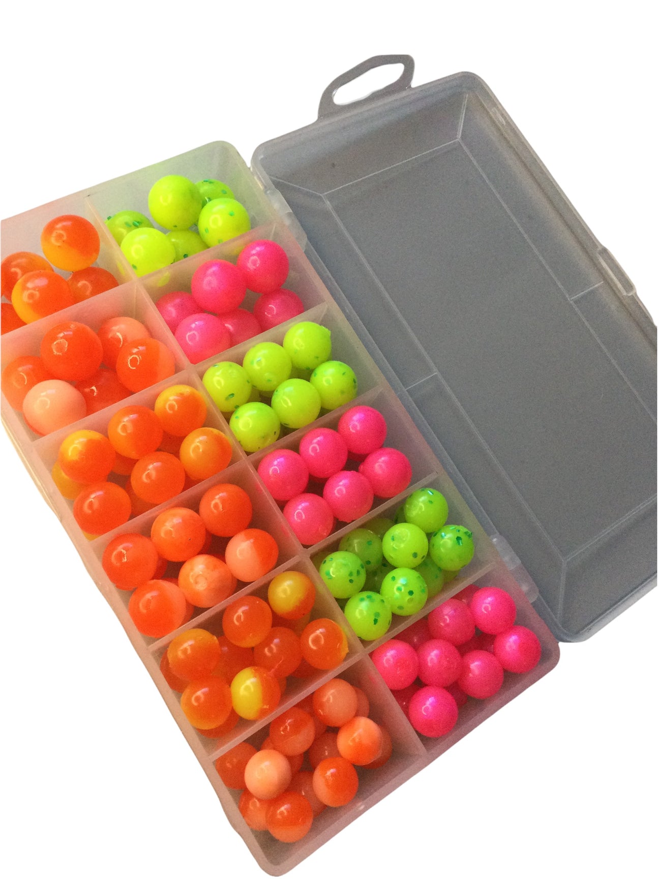 thumbnail image 2 of 1000Pcs Plastic Fishing Beads - Glow In Dark Round Beads For Steelhead, Lures & Tackle (5mm) 2 of 9